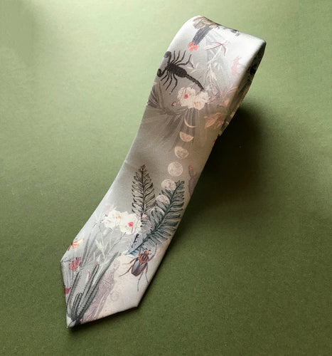 SAMPLE SALE: Sage green ‘Mirage’ silk tie