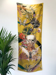 SAMPLE SALE : Boto long yellow silk scarf