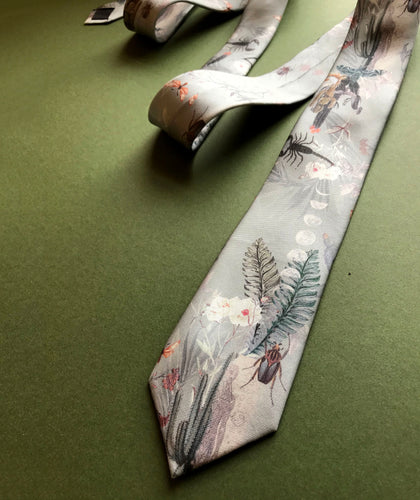 Sage Green Silk Tie, 'Mirage' Men's Luxury Tie in Sage Green